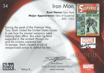 2020 SkyBox Marvel Masterpieces - What If #34 Iron Man Back