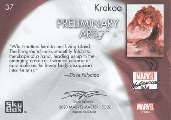 2020 SkyBox Marvel Masterpieces - Preliminary Art #37 Krakoa Back