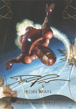 2020 SkyBox Marvel Masterpieces - Gold Foil #34 Iron Man Front
