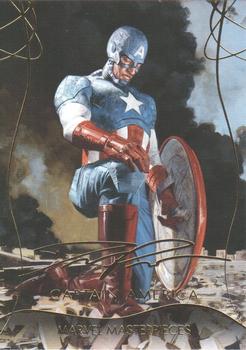 2020 SkyBox Marvel Masterpieces - Gold Foil #35 Captain America Front