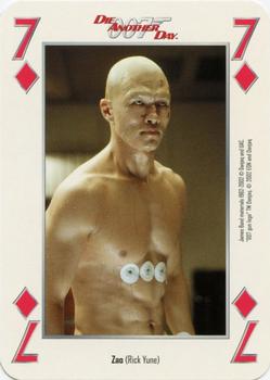 2002 Cartamundi James Bond Die Another Day Playing Cards #7♦ Zao (Rick Yune) Front