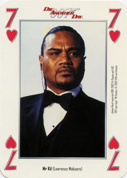 2002 Cartamundi James Bond Die Another Day Playing Cards #7♥ Mr Kil (Lawrence Makoare) Front