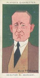 1926 Player's Straight Line Caricatures #41 Guglielmo Marconi Front