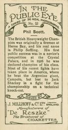 1930 J. Millhoff In the Public Eye #33 Phil Scott Back