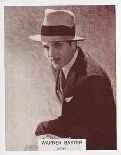 1933 Wills's Famous Film Stars (Medium Size) #38 Warner Baxter Front