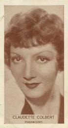 1933 Wills's Famous Film Stars (Small Images) #5 Claudette Colbert Front