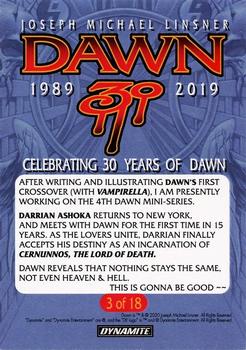 2020 Dynamite Joseph Michael Linsner’s Dawn 30th Anniversary #3 After writing and illustrating Dawn's first crossover (with Vampirella), I am… Back
