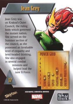 2021 SkyBox Metal Universe Marvel X-Men #37 Jean Grey Back