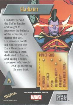 2021 SkyBox Metal Universe Marvel X-Men #75 Gladiator Back