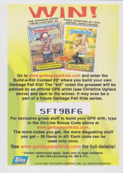 2004 Topps Garbage Pail Kids All-New Series 3 - Foil Stickers #7a Quick Sandy Back