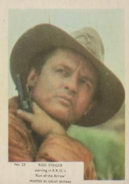 1958 Kane Products Film Stars #25 Rod Steiger Front