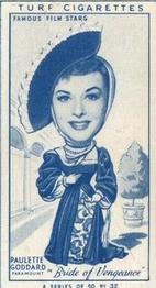 1949 Turf Famous Film Stars #32 Paulette Goddard Front