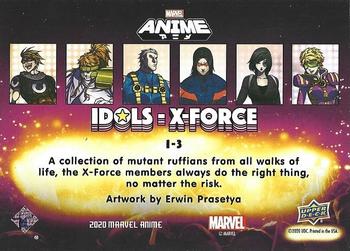 2020 Upper Deck Marvel Anime - Idols #I-3 X-Force Back