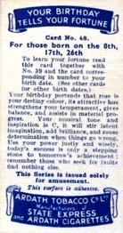 1937 Ardath Your Birthday Tells Your Fortune #48 Uranus Back