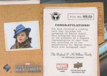 2018 Upper Deck Agent Carter - SSR Files Autographs #SSR-HA Hayley Atwell Back
