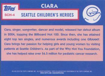 2020 Topps Seattle Children's Heroes #SCH-4 Ciara Back