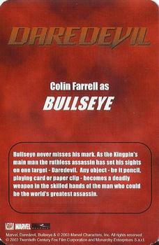 2003 Daredevil/X-Men 2 Limited Edition Promos #NNO Bullseye Back