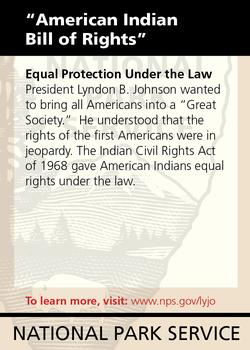 2011 National Park Service Civil War to Civil Rights - Lyndon B. Johnson National Historical Park #NNO 