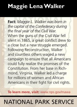 2011 National Park Service Civil War to Civil Rights - Maggie L. Walker National Historic Site #NNO Maggie Lena Walker Back