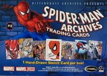 2009 Rittenhouse Spider-Man Archives - Promos #P2 Spider-Man Back