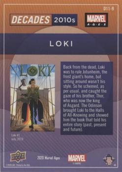 2020 Upper Deck Marvel Ages - Decades 2010s #D11-9 Loki Back