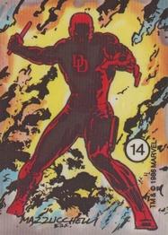 1986 Comic Images Official Marvel Universe Stickers #14 Daredevil Front