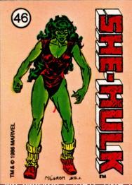 1986 Comic Images Official Marvel Universe Stickers #46 She-Hulk Front
