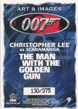 2006 Rittenhouse James Bond Dangerous Liaisons - Art and Images of 007 #9 Scaramanga / Christopher Lee Back