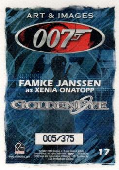2006 Rittenhouse James Bond Dangerous Liaisons - Art and Images of 007 #17 Xenia Onatopp / Famke Janssen Back