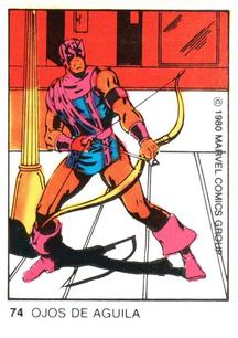 1980 Terrabusi Marvel Comics Superhero (Spain) #74 Ojos de Aguila Front