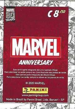 2020 Panini Marvel 80 Years Stickers - Trading Cards #C8 Iron Man Back