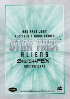 2014 Rittenhouse Star Trek Aliens  - Sketches #NNO Chris Meeks Back