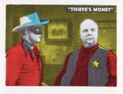 1950 Ed-U-Cards The Lone Ranger (W536-2) #117 Thieve's Money Telling the Sheriff Episode 22 Front