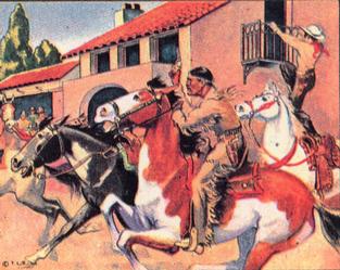 1984 WTW 1940 Gum Inc. Lone Ranger (R83) (Reprint) #3 Tonto's Race with Death Front