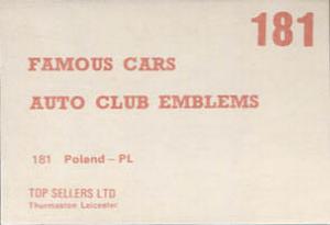 1972 Top Sellers Famous Cars #181 Poland Back