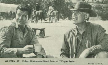 1959 Nu-Cards TV Western Stars #17 Robert Horton / Ward Bond Front
