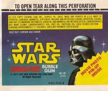 1978 Topps Star Wars Sugar Free Bubble Gum Wrappers #34 Sandtrooper Back