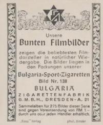 1935 Bunte Filmbilder #138 Erika Fiedler Back