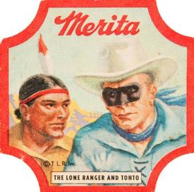 1940 Merita Bread The Lone Ranger Bread End Labels #NNO The Lone Ranger and Tonto Front