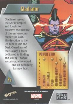2021 SkyBox Metal Universe Marvel X-Men - Gold #75 Gladiator Back