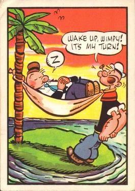 1959 Chix Confectionery Popeye #5 Wake up, Wimpy! Front