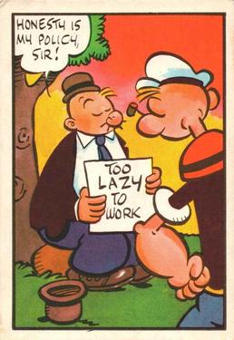 1959 Chix Confectionery Popeye #31 Honesty is my policy, sir Front