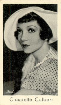 1930-39 Bensdorp Series D #184 Claudette Colbert Front