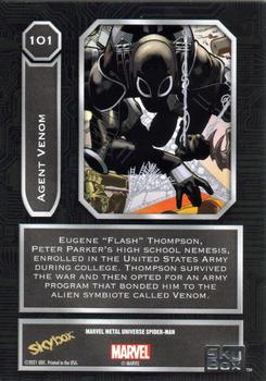 2021 SkyBox Metal Universe Marvel Spider-Man #101 Agent Venom Back
