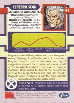 1992 Impel The Uncanny X-Men - Promos #41 Magneto Back