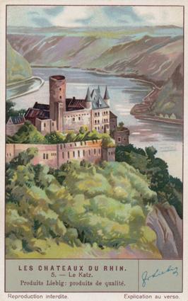 1933 Liebig Les Chateaux Du Rhin (Castles of the Rhine)(French Text)(F1270, S1273) #5 Le Katz Front