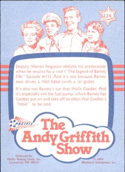 1991 Pacific The Andy Griffith Show Series 3 #224 The Legend Returns Back