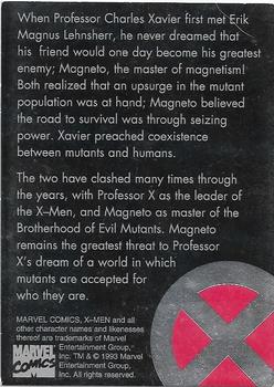 1993 Pizza Hut X-Men Creator's Choice #NNO Professor X / Magneto Back