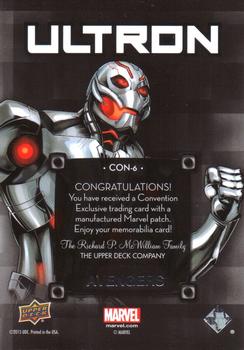 2015 Upper Deck Marvel Avengers Comic-Con Exclusive Embedded Patches #CON-6 Ultron Back