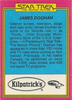 1979 Topps Kilpatrick's Star Trek: The Motion Picture #19 Scotty's Domain Back